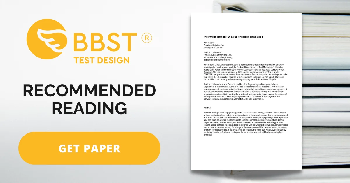 pairwise testing practice