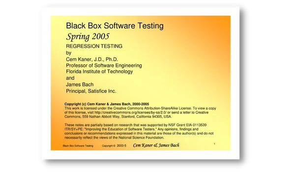 Regression Testing (PDF)